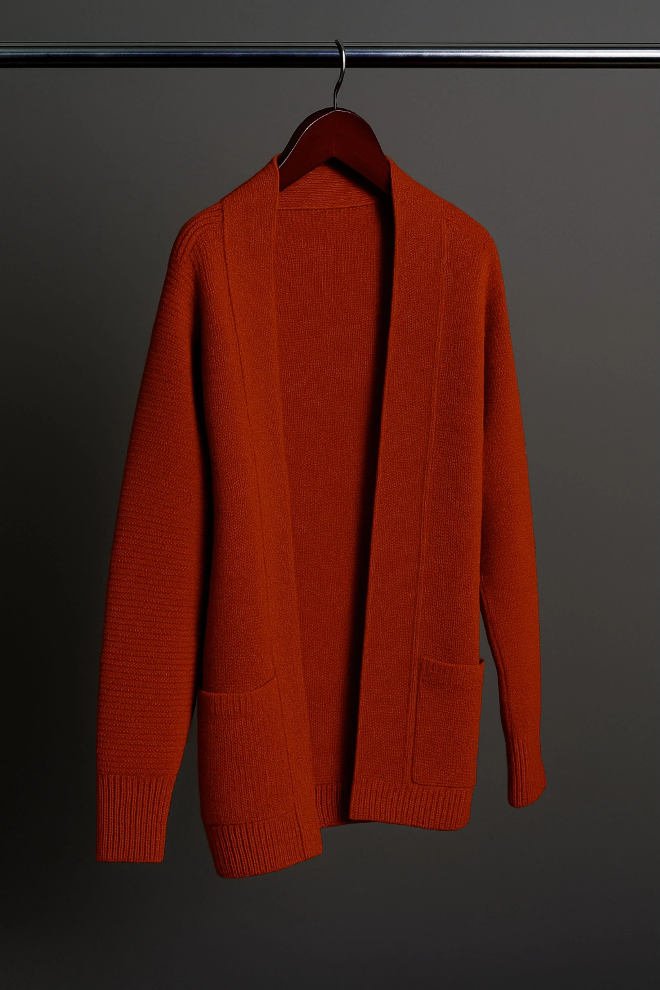 Leo Ribbed Merino Shawl Cardigan - Image 26