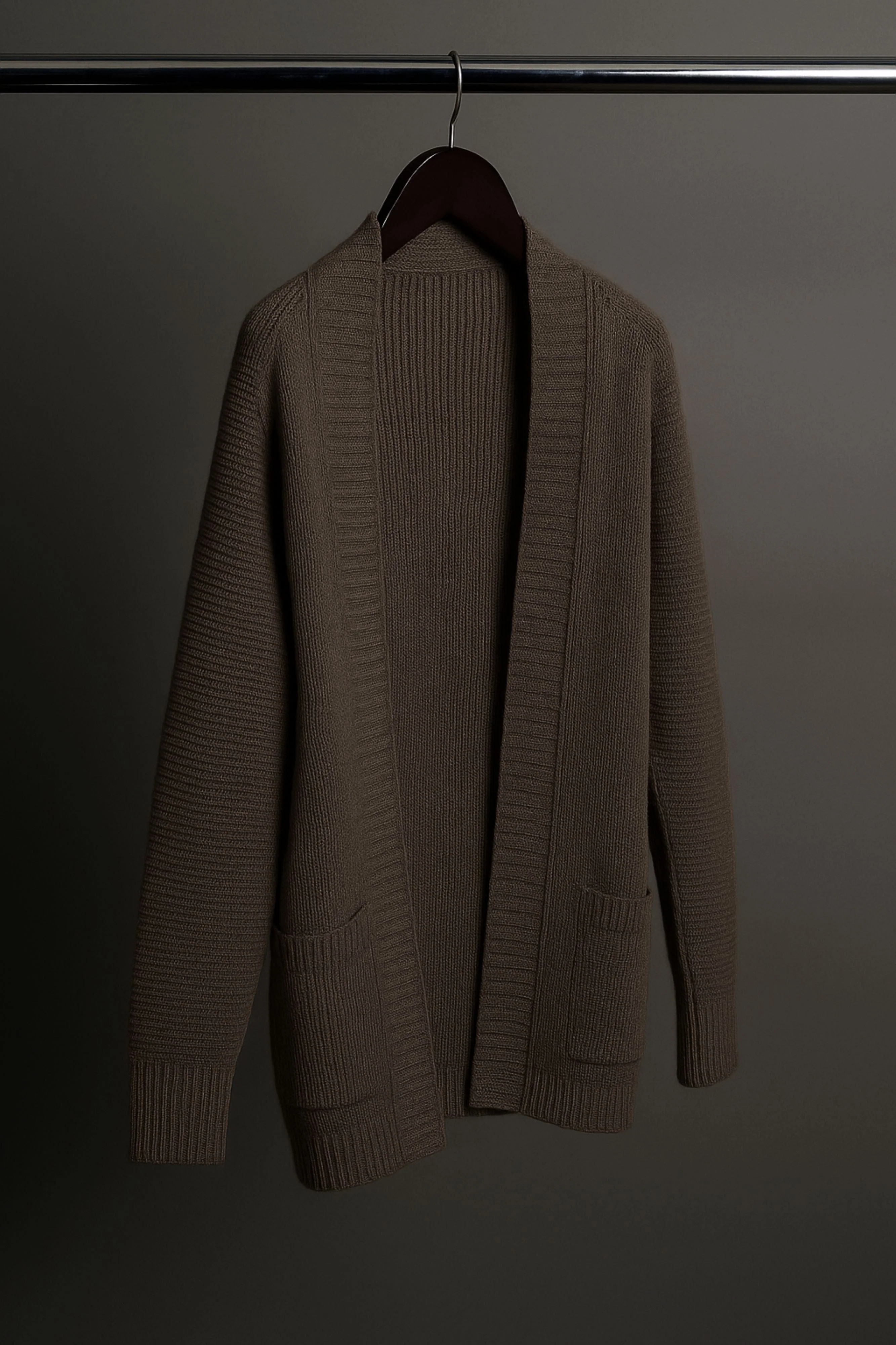 Leo Ribbed Merino Shawl Cardigan - Image 27