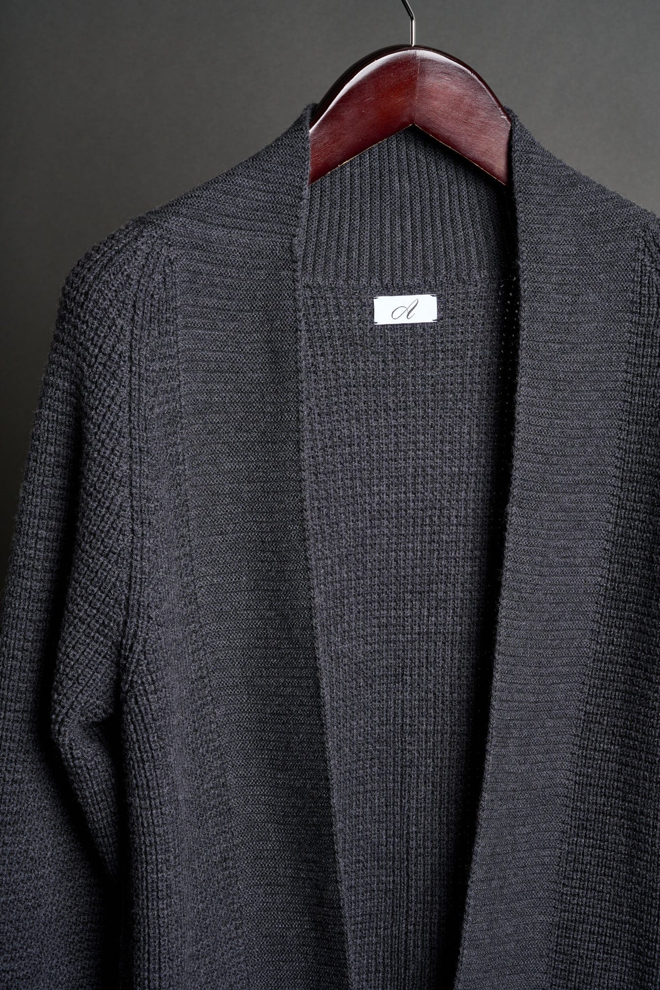Leo Ribbed Merino Shawl Cardigan - Image 6