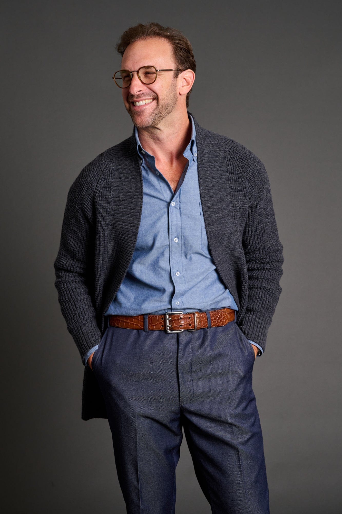Leo Ribbed Merino Shawl Cardigan - Image 7