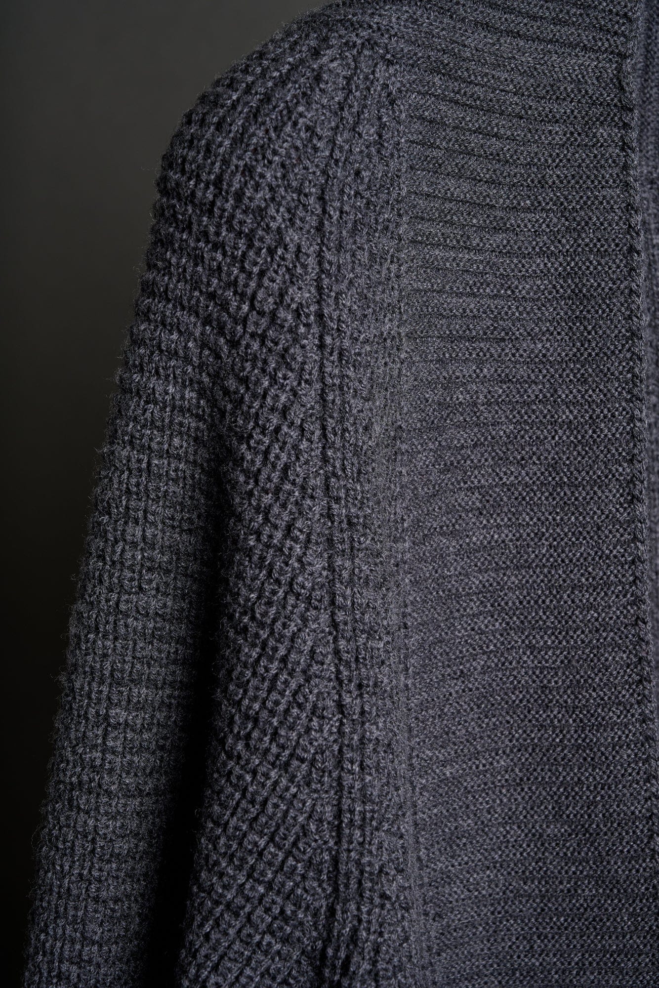Leo Ribbed Merino Shawl Cardigan - Image 8