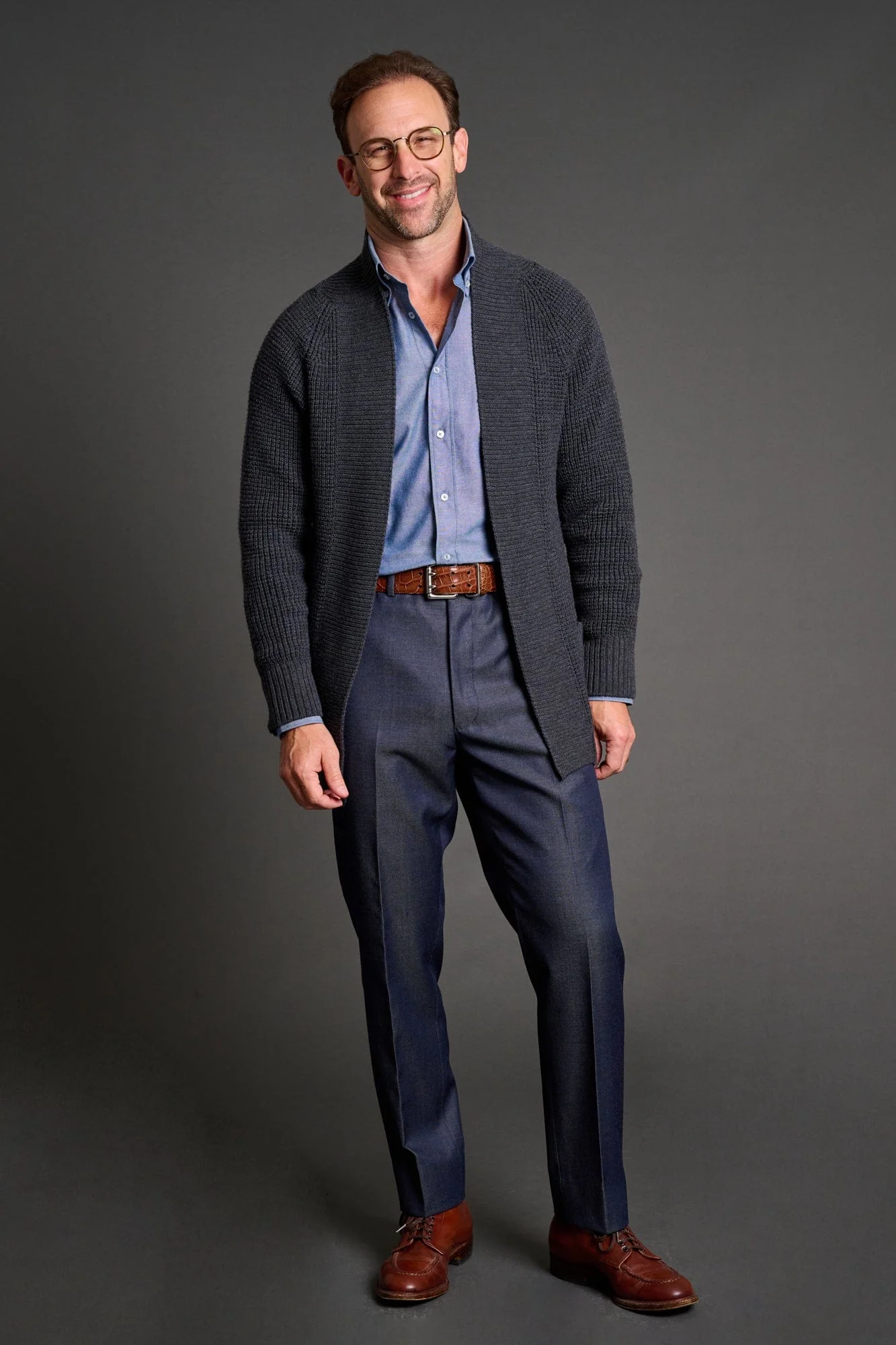 Leo Ribbed Merino Shawl Cardigan - Image 9