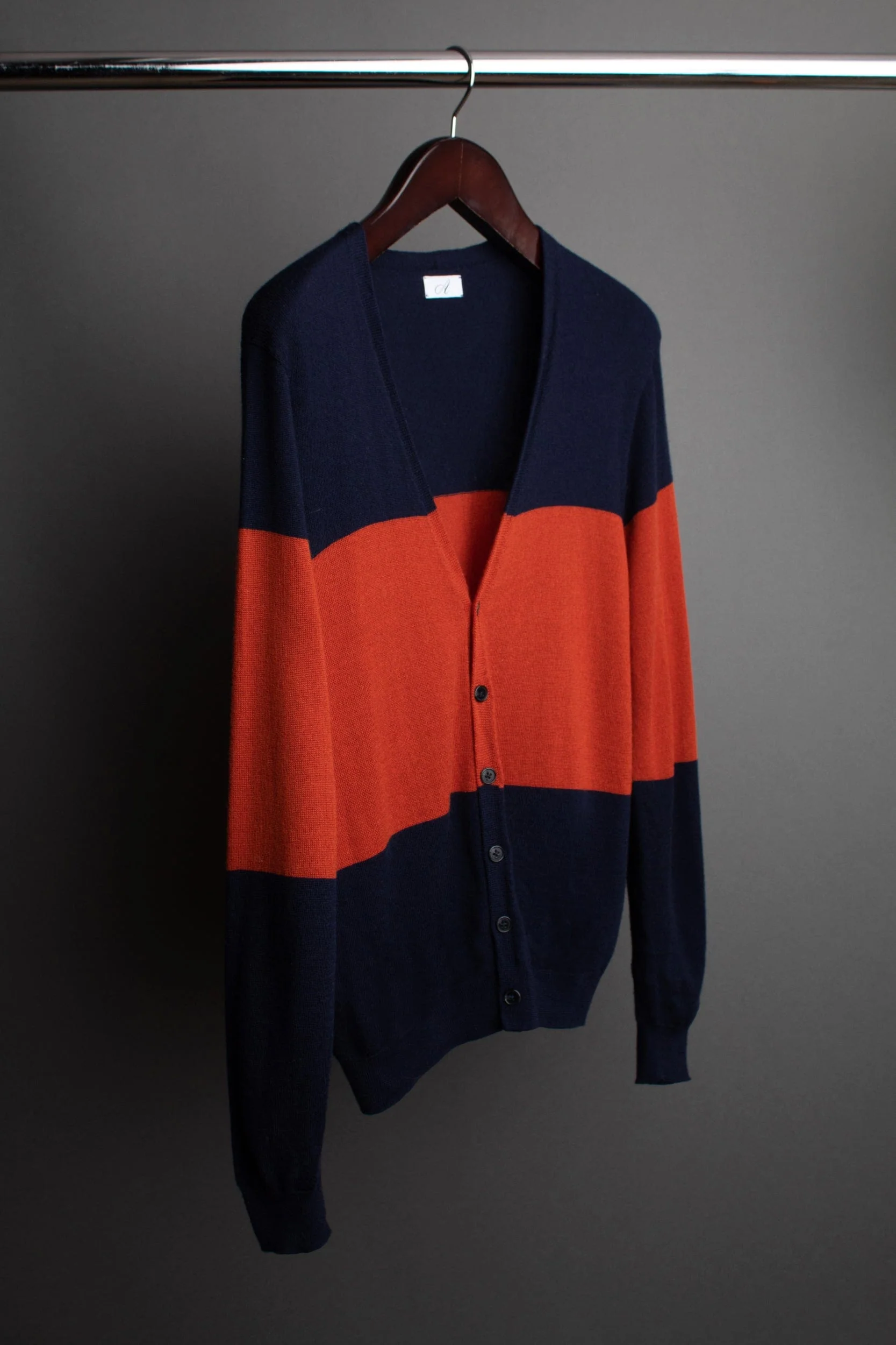 Steph Fine Merino Color-Blocked Cardigan - Image 4