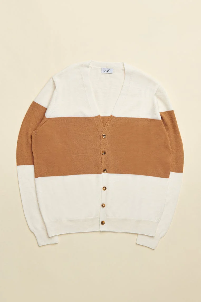 Steph Fine Merino Color-Blocked Cardigan - Image 7