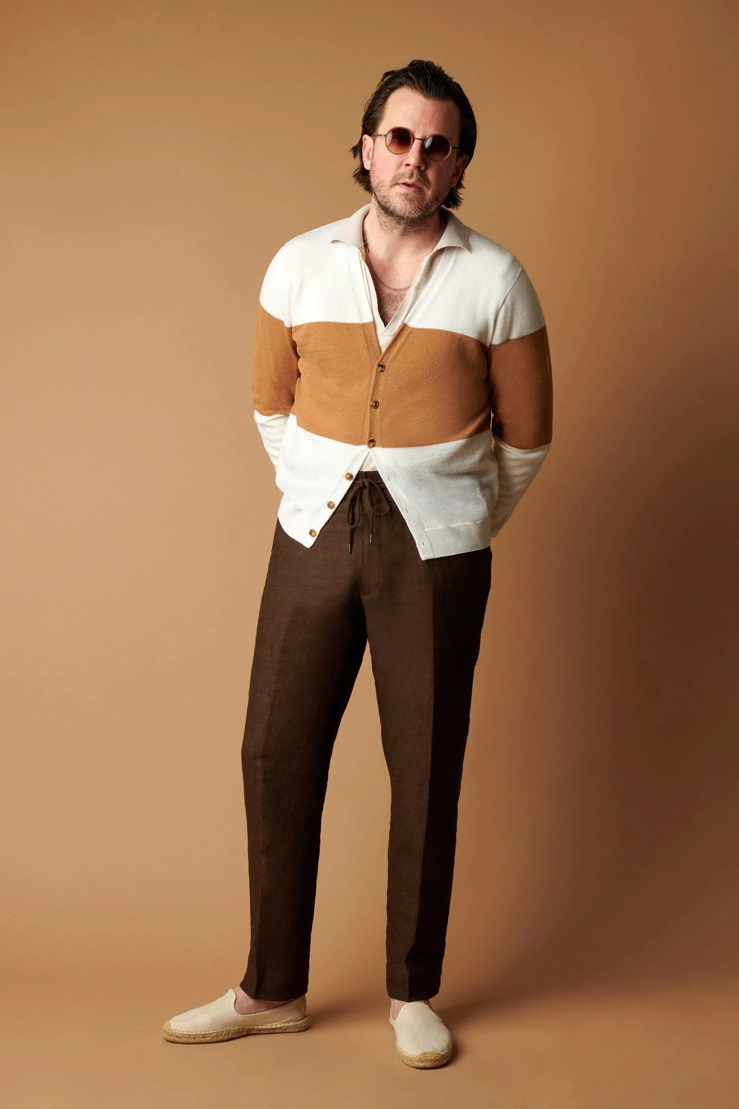 Steph Fine Merino Color-Blocked Cardigan - Image 8