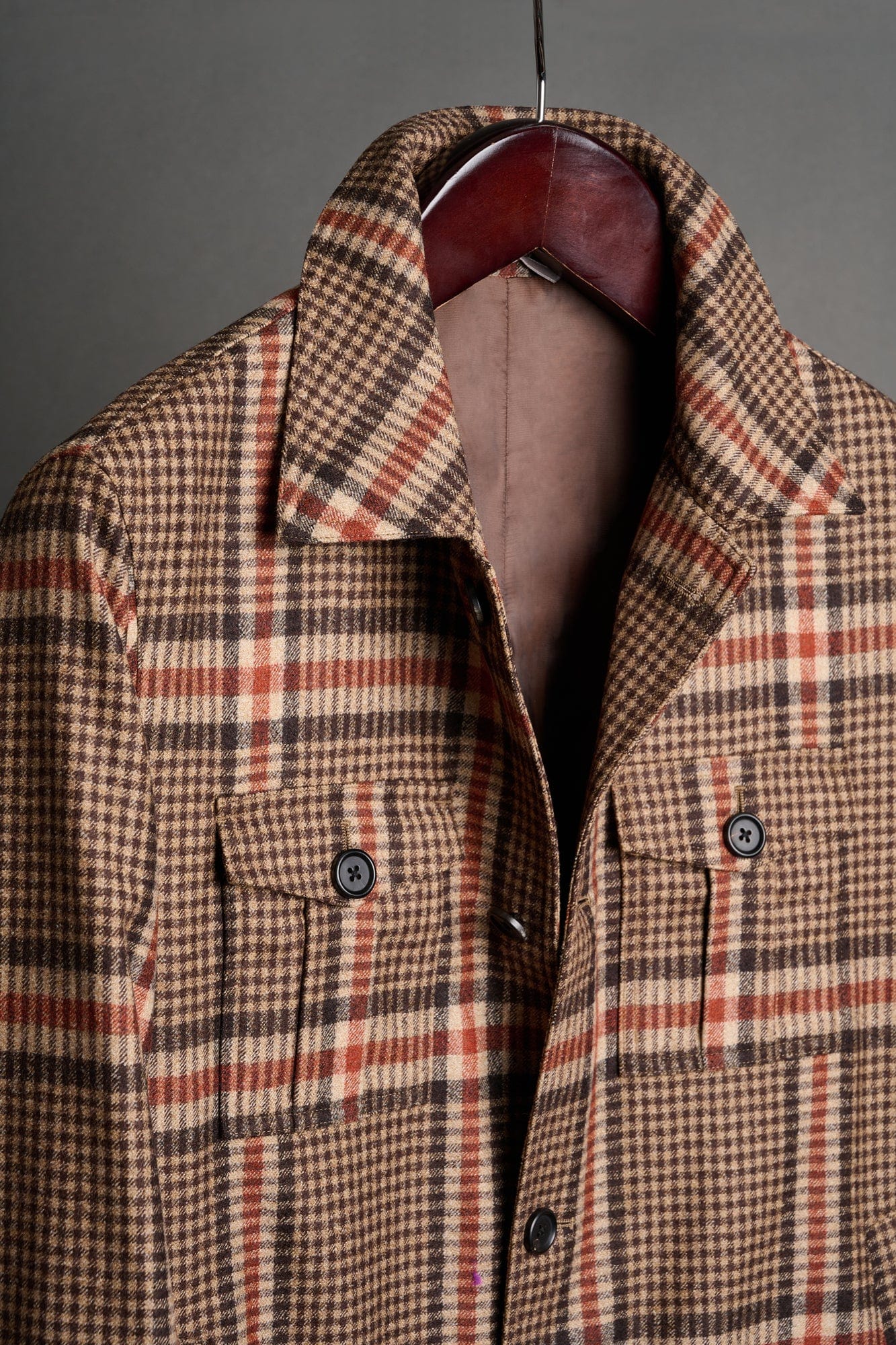 Exploded Plaid Flannel Trucker Jacket - Image 2