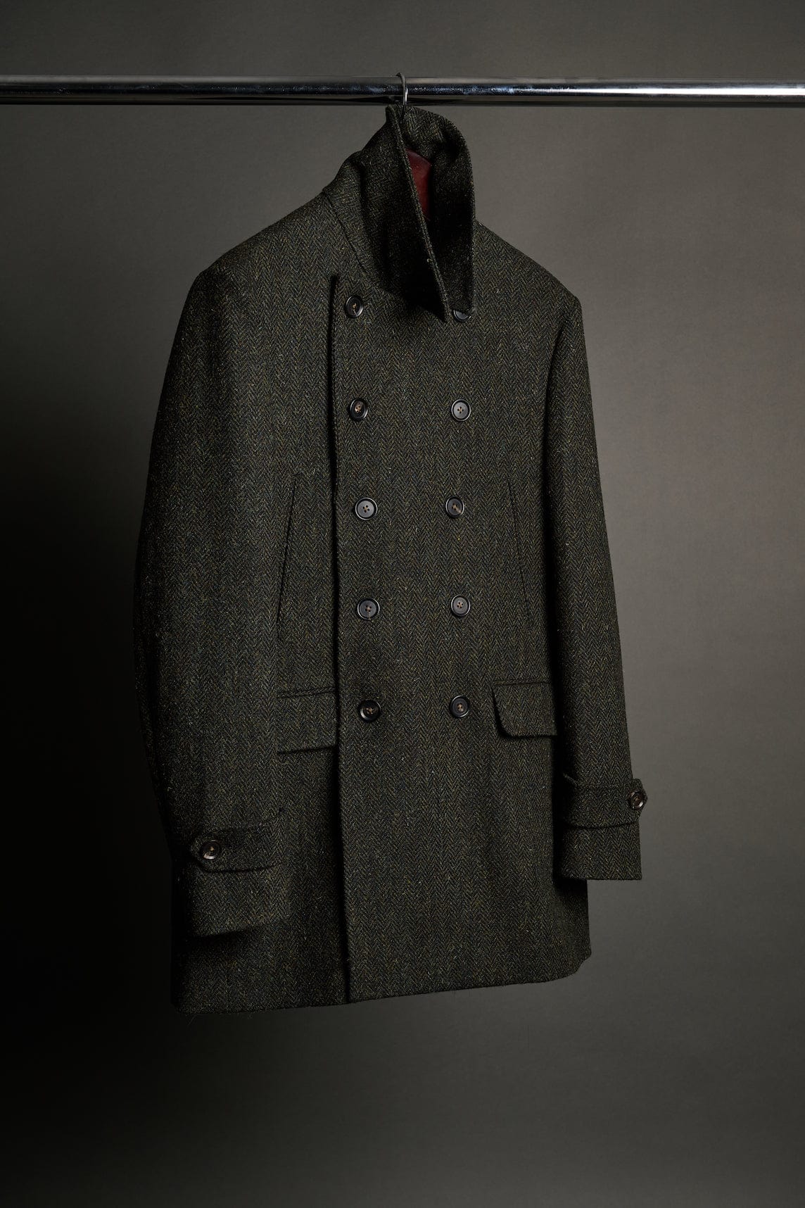 Houndstooth Tweed Coat - Image 29