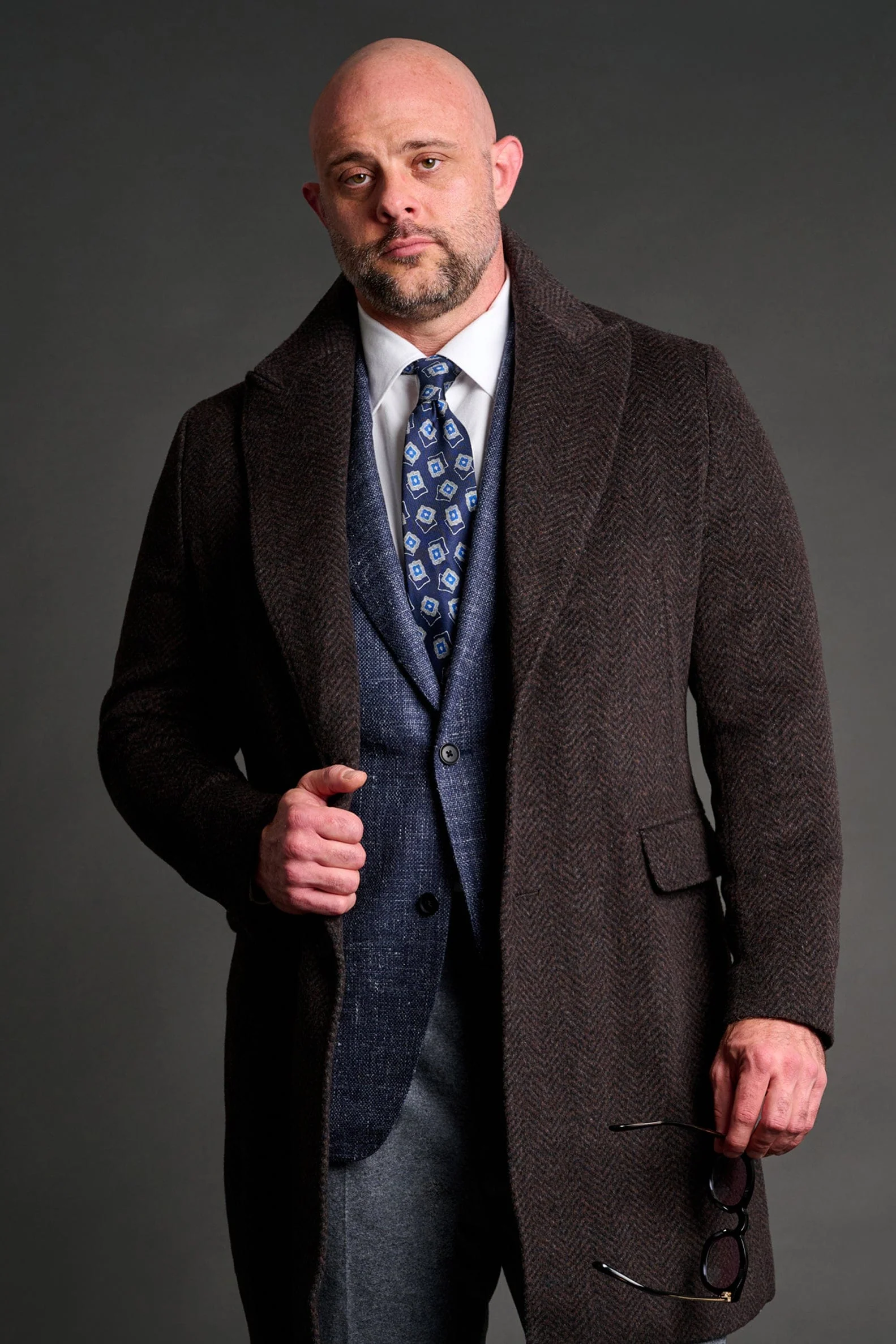 Herringbone Wool Blend Coat - Image 6