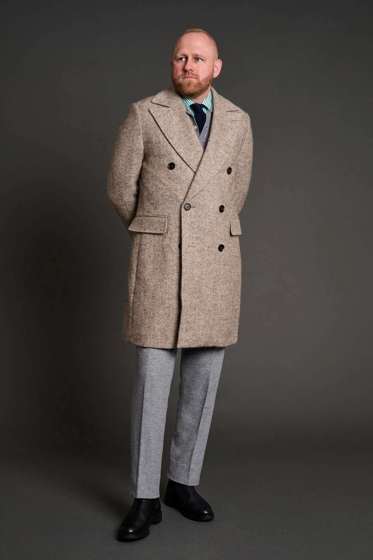 Luxury Herringbone Coat