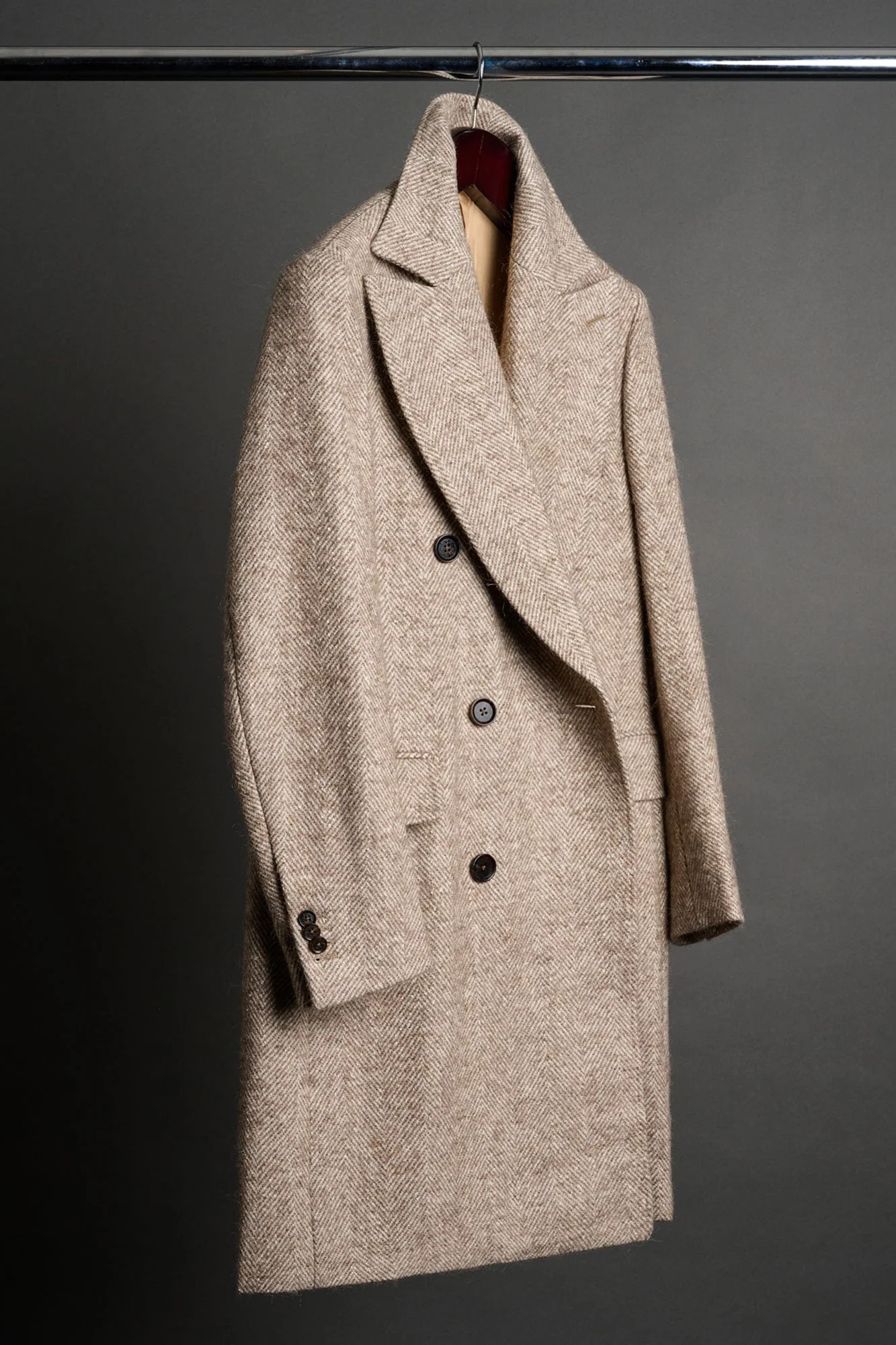 Luxury Herringbone Coat - Image 2
