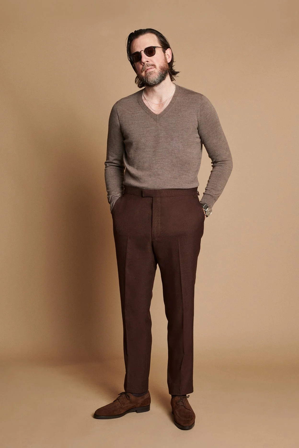 Totman Fine Merino V-Neck Sweater - Image 5