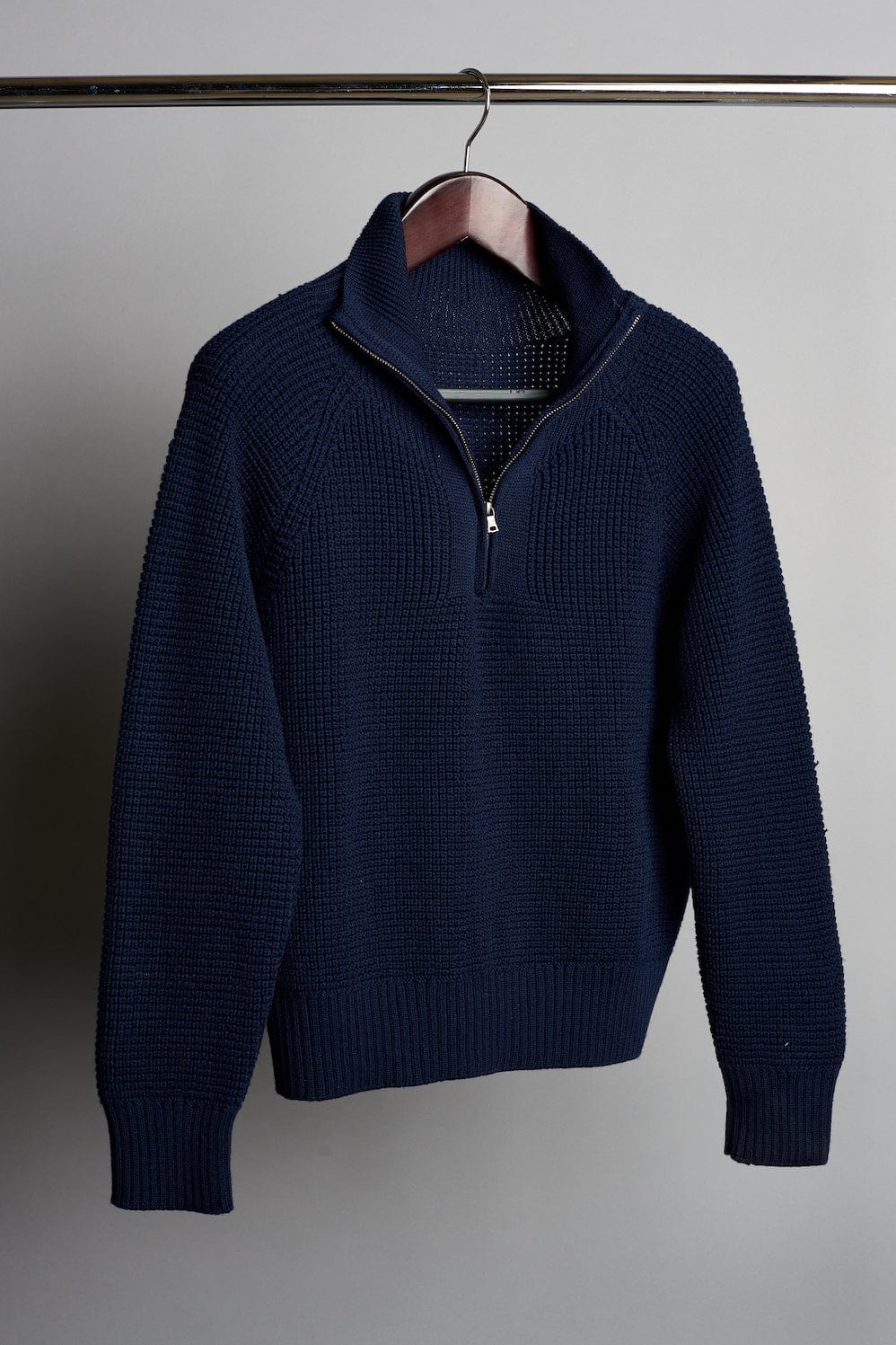Jerry Waffle Knit Quarter-Zip Sweater - Image 2