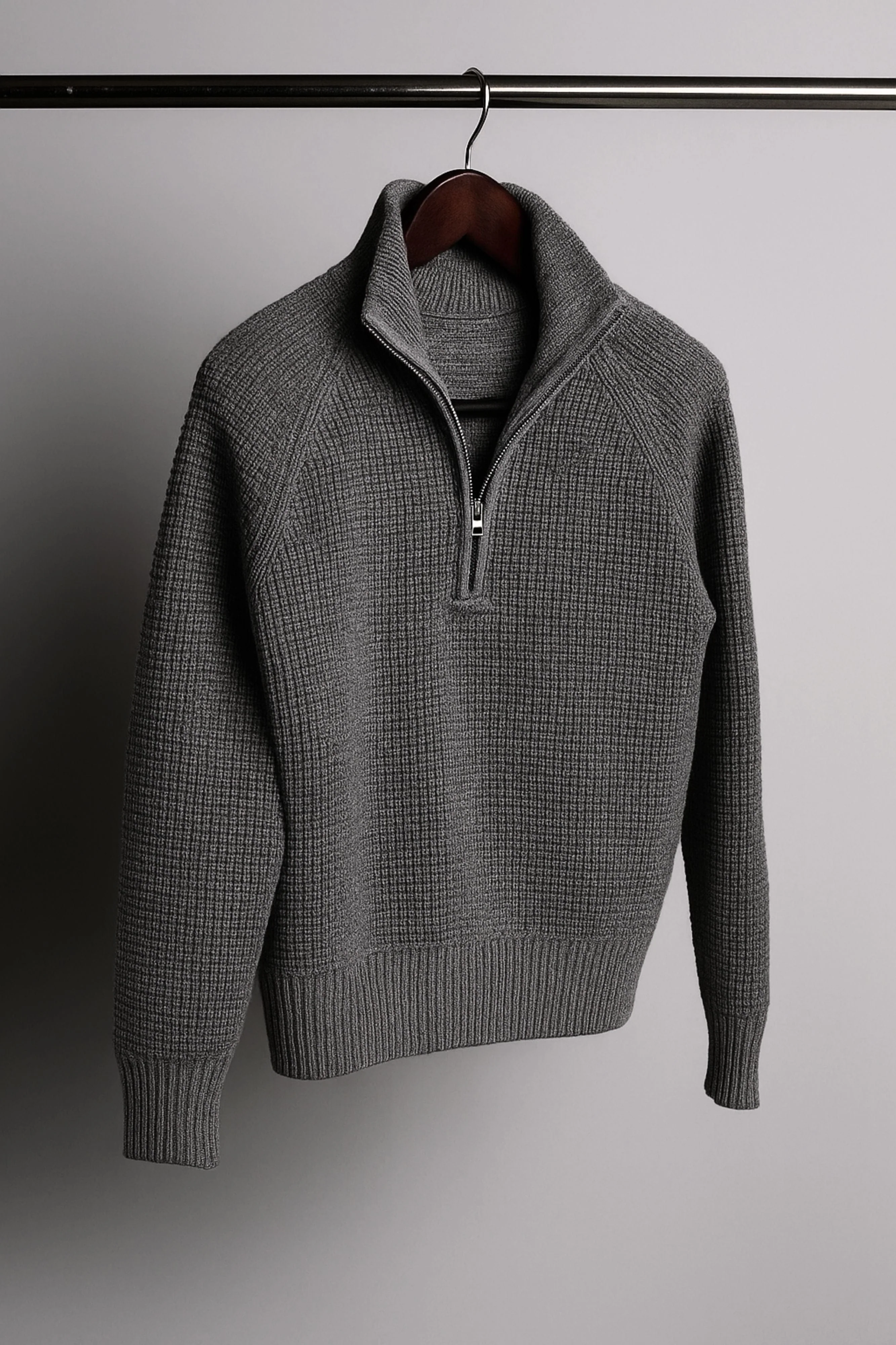 Jerry Waffle Knit Quarter-Zip Sweater - Image 20