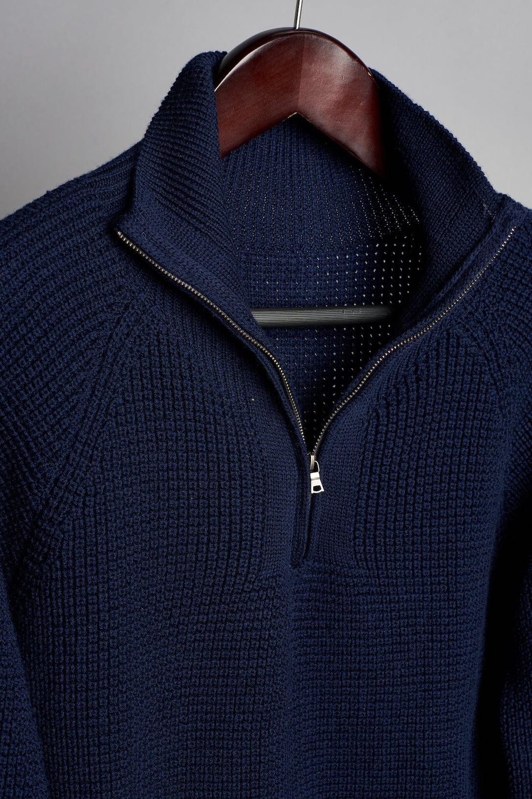 Jerry Waffle Knit Quarter-Zip Sweater - Image 3