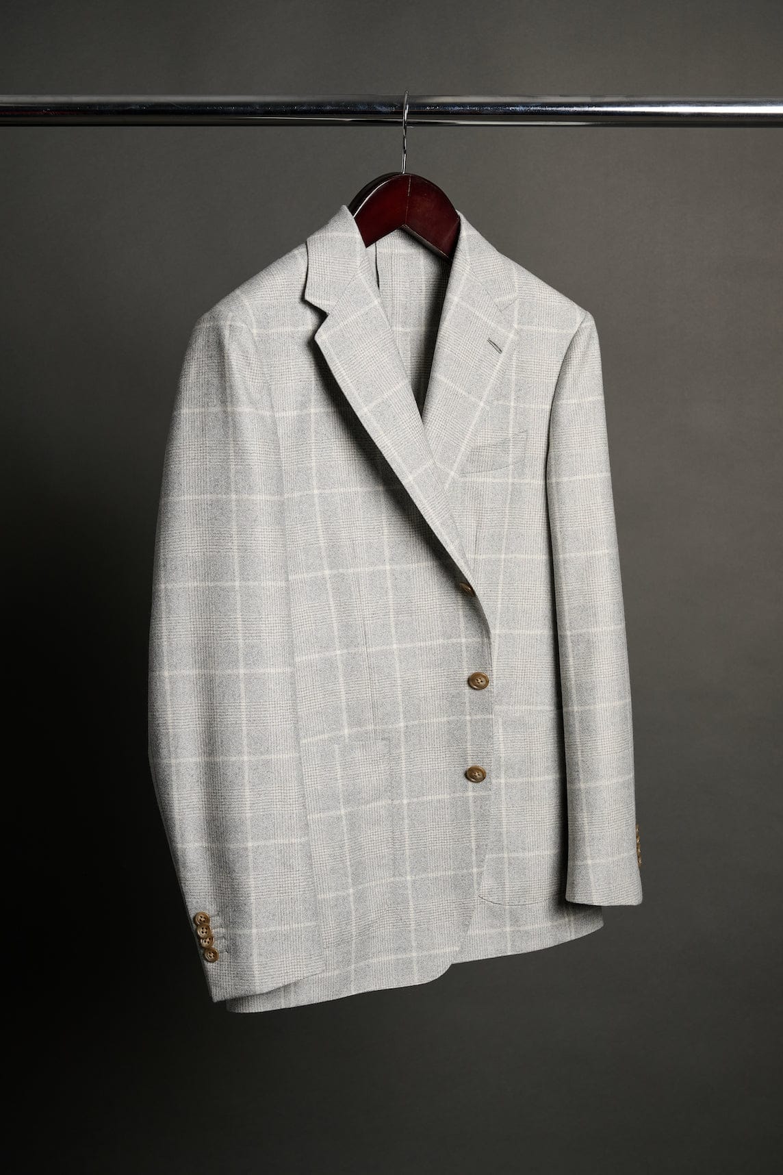 Triple-Blend Tonal Check Jacket - Image 3