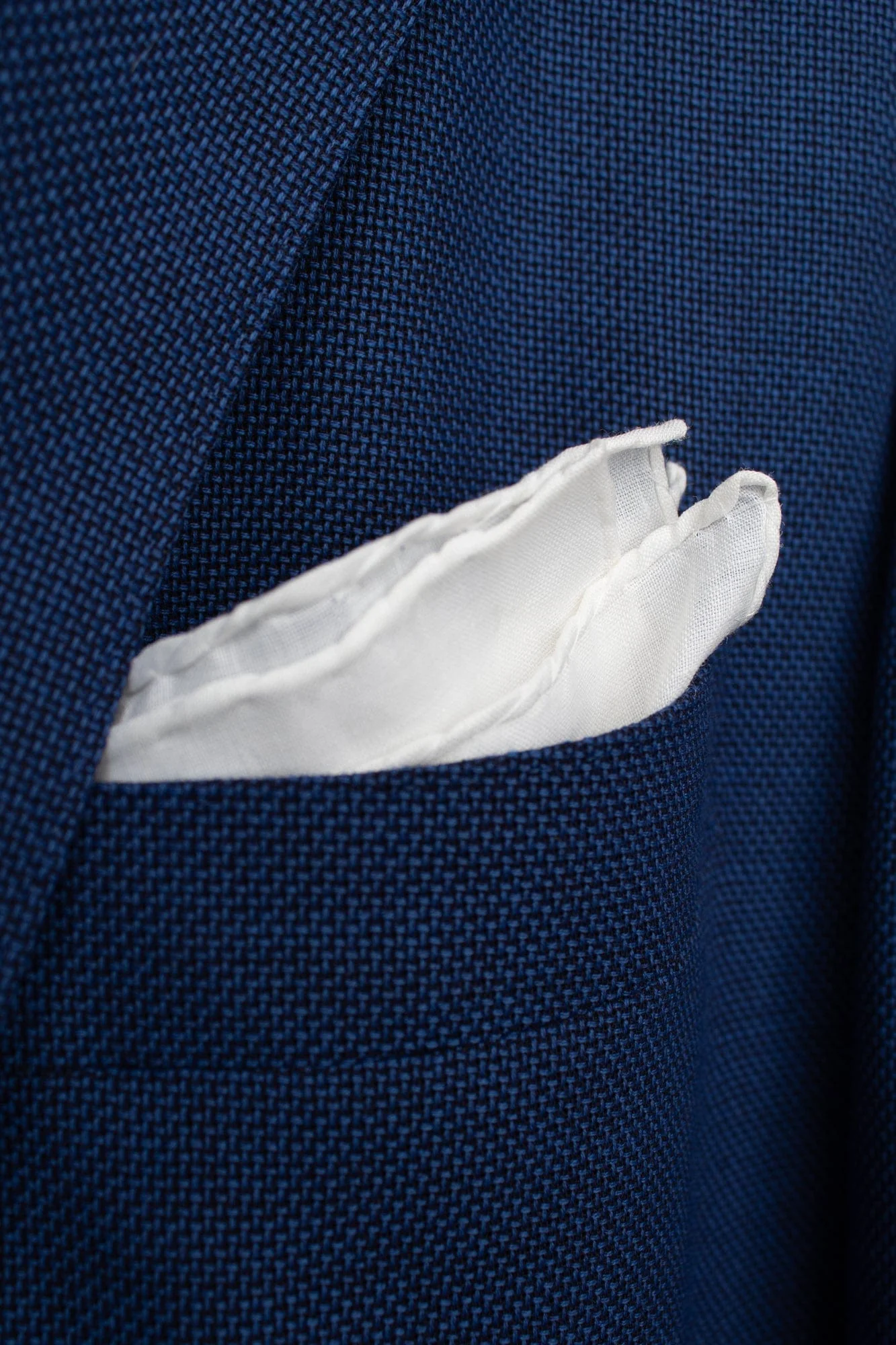 White Linen Pocket Square - Image 4