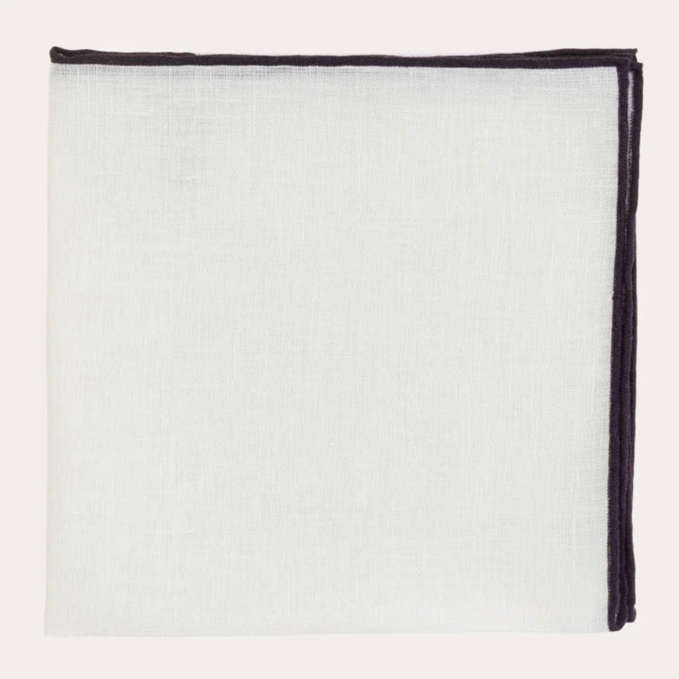White Linen Tipped Pocket Square - Image 4