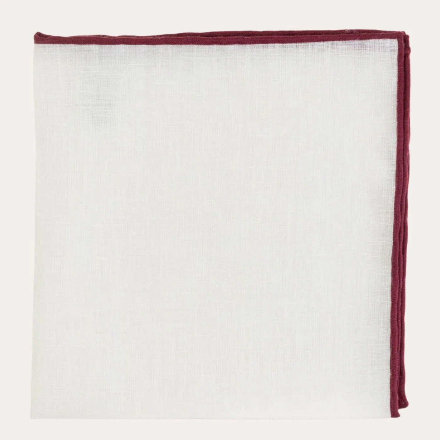 White Linen Tipped Pocket Square - Image 5