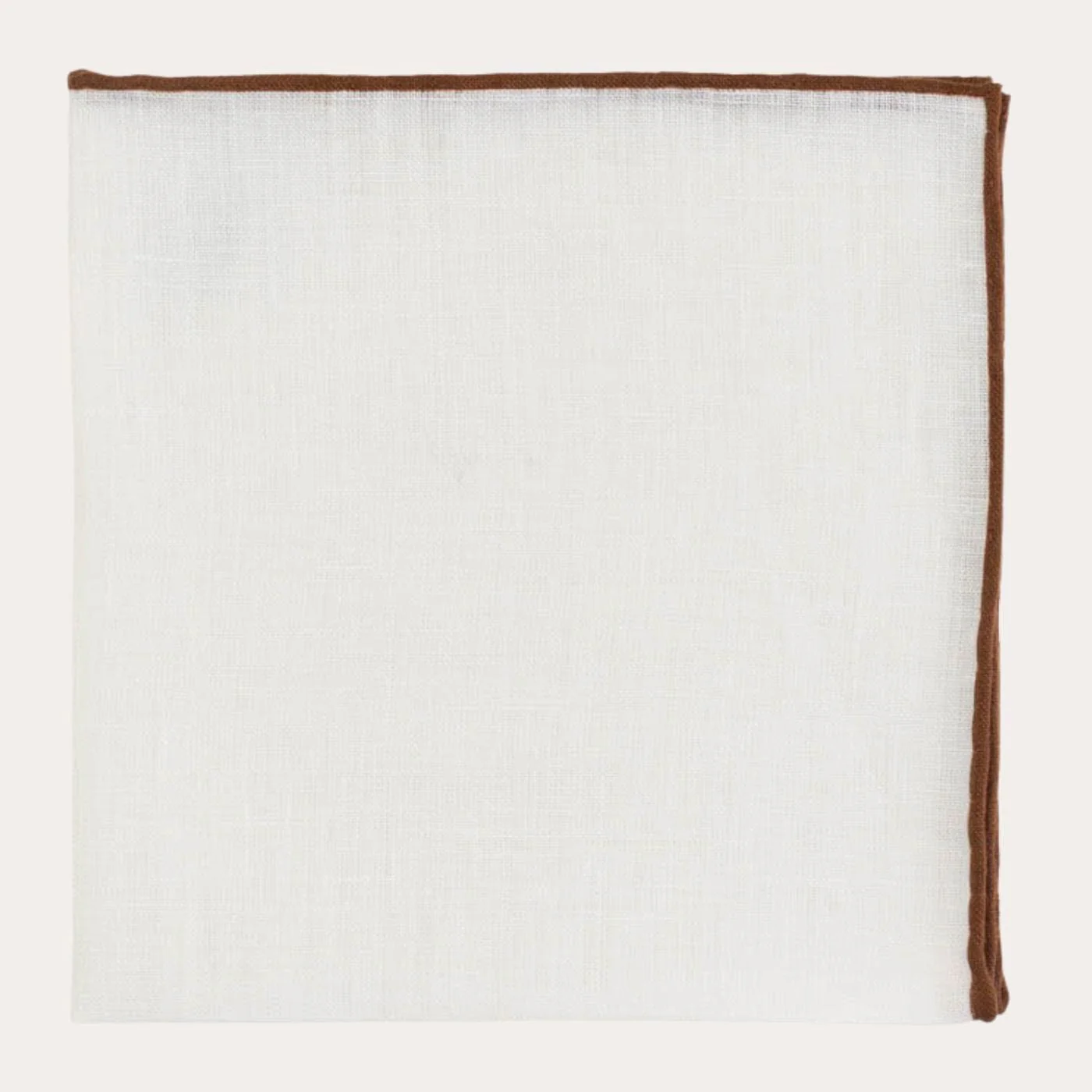 White Linen Tipped Pocket Square - Image 6