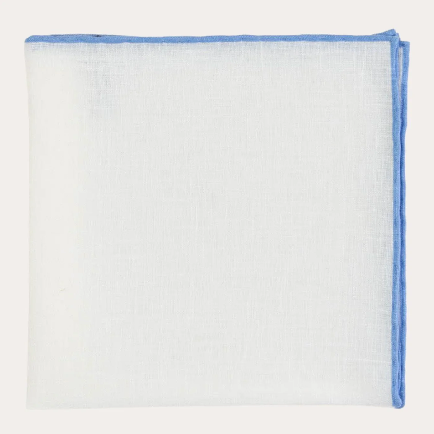 White Linen Tipped Pocket Square - Image 7