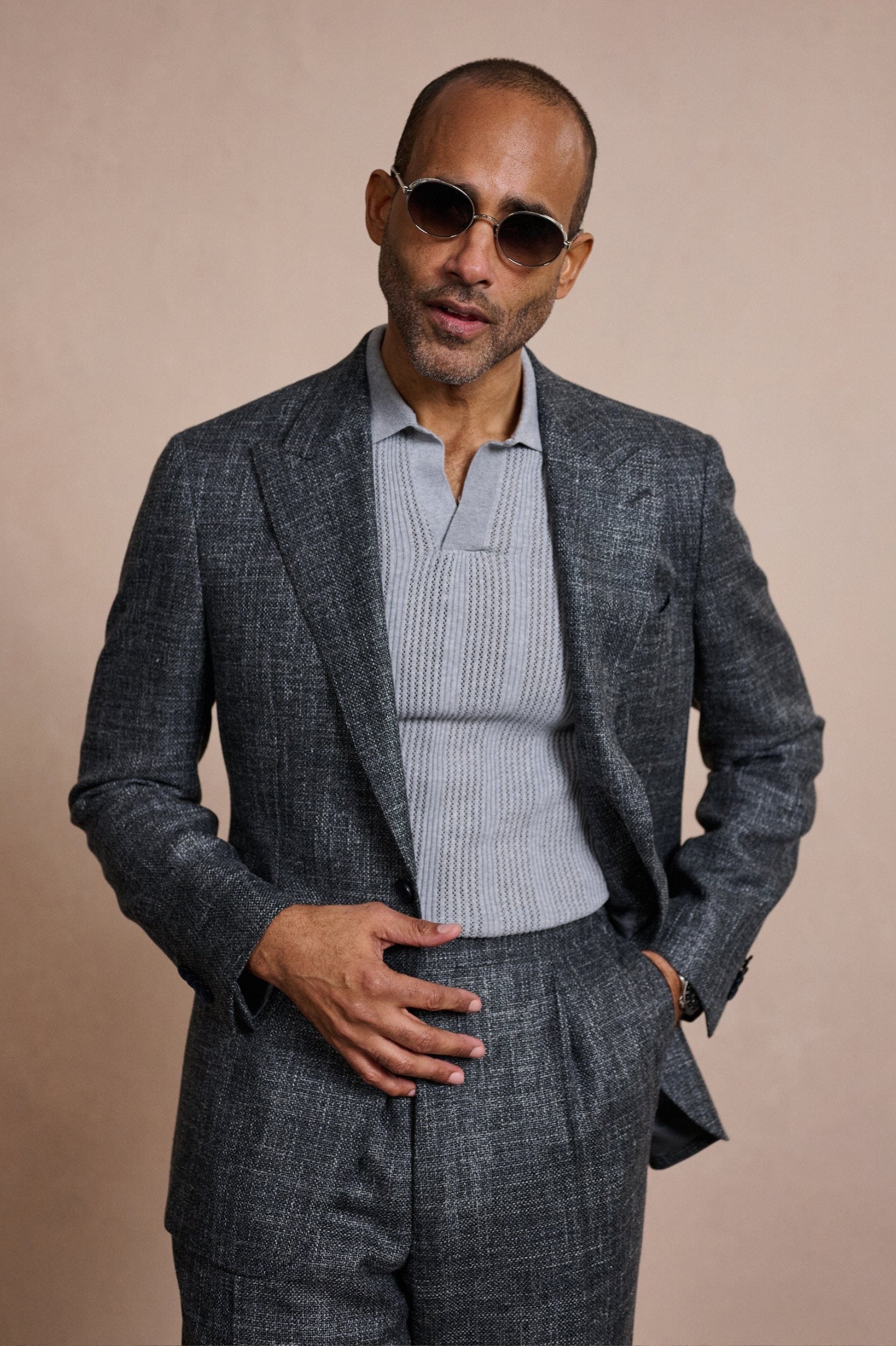 Wool, Silk & Linen Hopsack Suit - Image 2